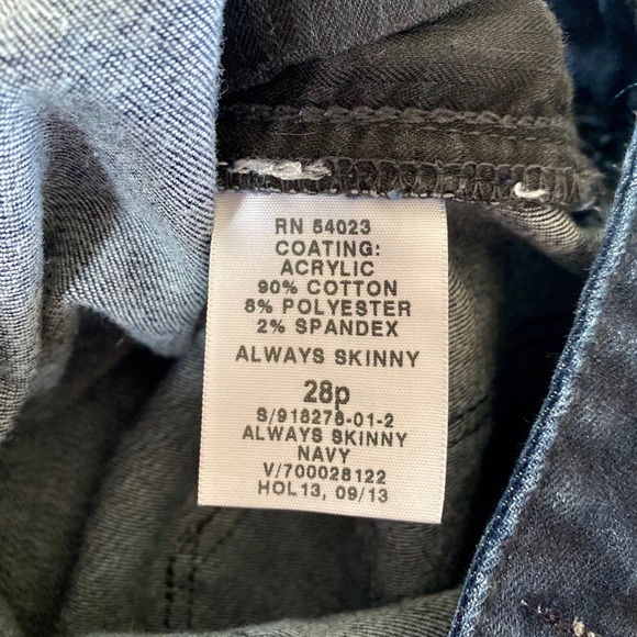 Gap Always Skinny Coated Navy Jeans - Picture 6 of 6